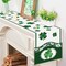 Lucky Clover Green Shamrocks Table Runner, Seasonal St Patrick's Day Holiday Kitchen Dining Table Runner